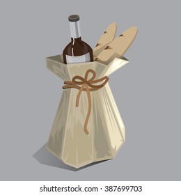 shopping in  paper bag