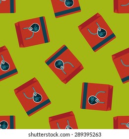 shopping paper bag flat icon,eps10  seamless pattern background
