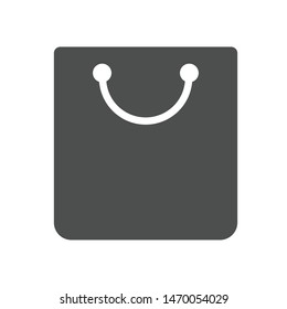 shopping paper bag with handle icon isolated on white background. paper bag flat icon for web, mobile and user interface design