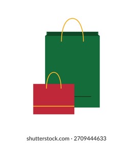 Bolsa de papel de compras con un Pequeño elemento del bolso