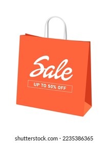 Shopping paper bag template vector illustration ( SALE )
