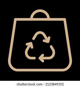 símbolo de signo de icono del vector de la bolsa de papel de compra. ilustración gráfica aislada