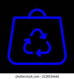 símbolo de signo de icono del vector de la bolsa de papel de compra. ilustración gráfica aislada