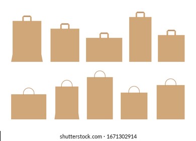 Shopping Paper Bag Vector Illustration Isolated