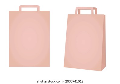 Shopping paper bag. vector illustration