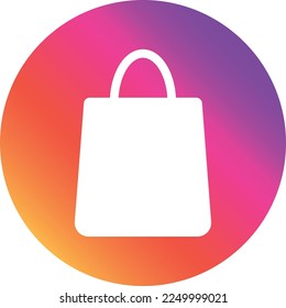 Shopping paper bag yellow empty, vector illustration
