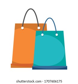 shopping paper bags ecommerce online concept vector illustration