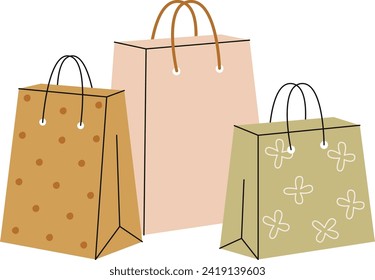 Shopping Paper Bags Vector Illustration