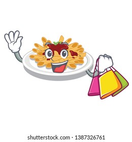 Shopping pasta in the a character bowl