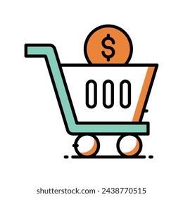 Shopping Payment icon vector strock illustration