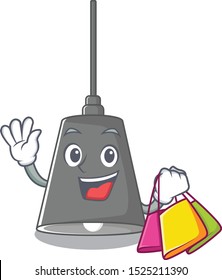 Shopping pendant lamp stuck to cartoon wall