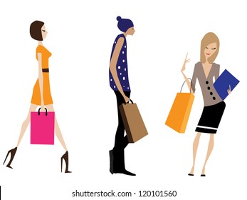 Shopping people