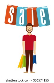 shopping people design, vector illustration eps10 graphic 