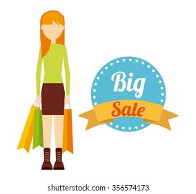 shopping people design, vector illustration eps10 graphic 