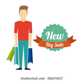 shopping people design, vector illustration eps10 graphic 