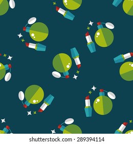 shopping perfume and lipsticks flat icon,eps10 seamless pattern background