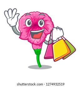 Shopping petunia flowers on the stalk cartoons