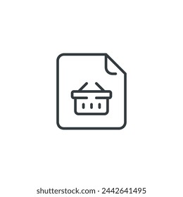 Icono de plan de compras, ilustración vectorial