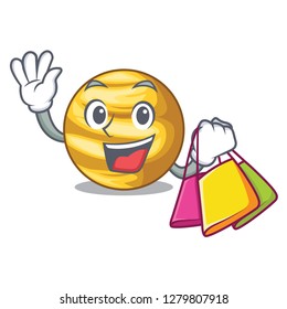 Shopping planet ray venus above sky cartoon
