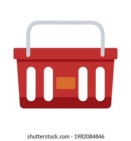 shopping plastic basket isolated icon