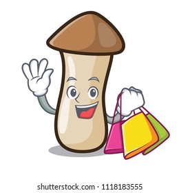 Shopping pleurotus erynggi mushroom character cartoon