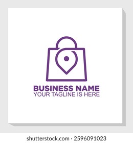 shopping point logo design concept, marketing logo vector, technology icon inspiration