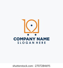 Plantilla de diseño de logotipo de punto de compras, Vector de diseño de icono de negocio