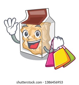 Shopping pork rinds in a cartoon jar