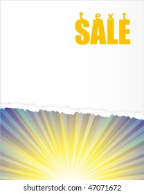 shopping poster - ripped paper