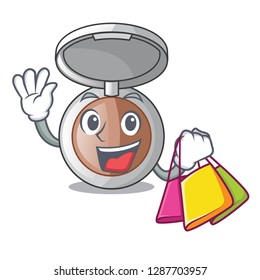 Shopping powder makeup isolated in the mascot