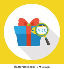 shopping present flat icon