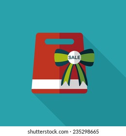shopping present flat icon with long shadow,eps10