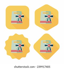 shopping present flat icon with long shadow,eps10