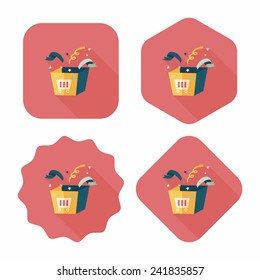 shopping present flat icon with long shadow,eps10
