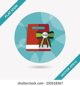 shopping present flat icon with long shadow,eps10