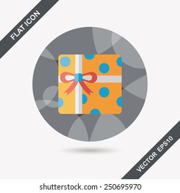 shopping present flat icon with long shadow,eps10
