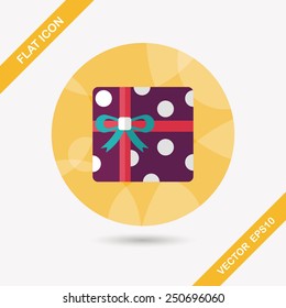 shopping present flat icon with long shadow,eps10