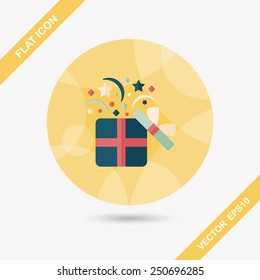 shopping present flat icon with long shadow,eps10