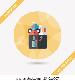 shopping present flat icon with long shadow,eps10