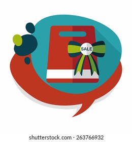 shopping present flat icon with long shadow,eps10