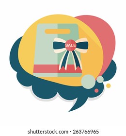 shopping present flat icon with long shadow,eps10