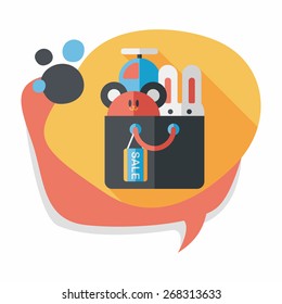shopping present flat icon with long shadow,eps10