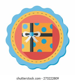 shopping present flat icon with long shadow,eps10