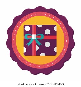 shopping present flat icon with long shadow,eps10