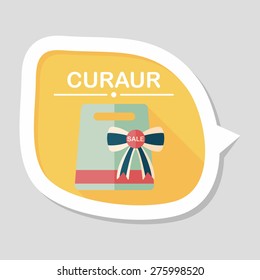 shopping present flat icon with long shadow,eps10