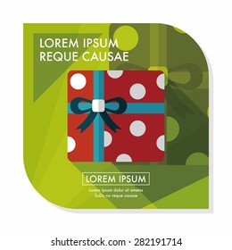 shopping present flat icon with long shadow,eps10