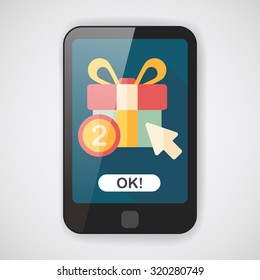 shopping present flat icon with long shadow,eps10