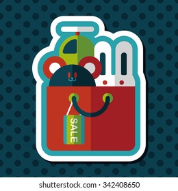 shopping present flat icon with long shadow,eps10