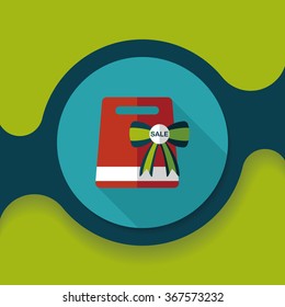shopping present flat icon with long shadow,eps10