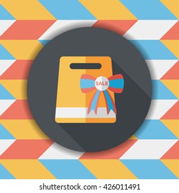 shopping present flat icon with long shadow,eps10
